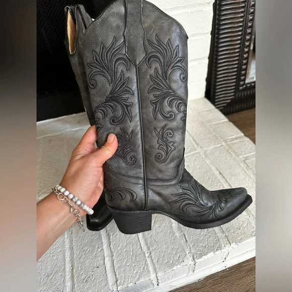 Circle G Western Women's Boots, Filigree Grey Size 7 - Picture 6 of 8